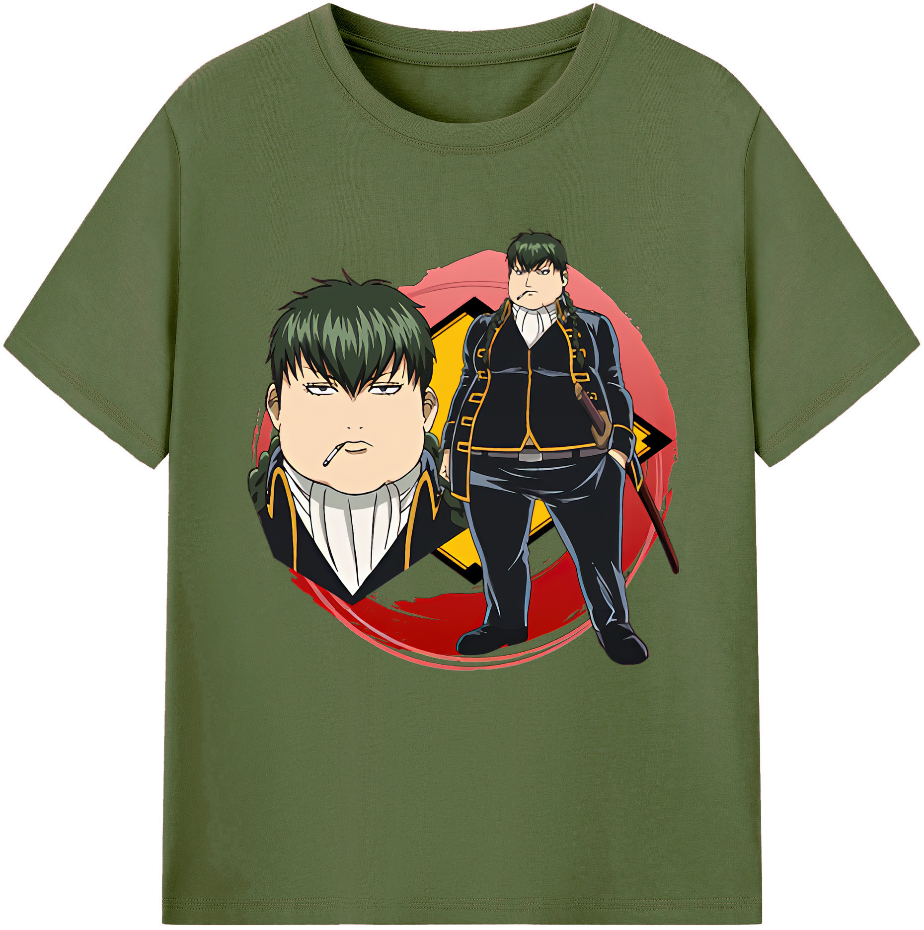 （画像用） ぎんたま 坂田銀時（さかたぎんとき） 神楽 志村新八（しむら しんぱち） GINTAMA Sakata Gintoki Kagura Shimura Shinpachi 綿100％半袖Tシャツ（フロントプリント）
